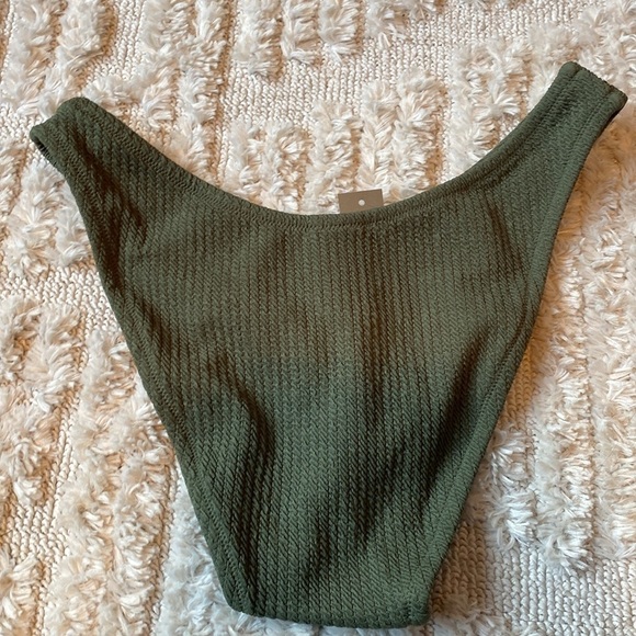 J Crew textured high rise green bikini bottoms NWT - Picture 5 of 5